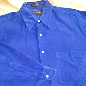 NWT Vtg Vibrant Blue Oversize Corduroy Shirt Sz M
